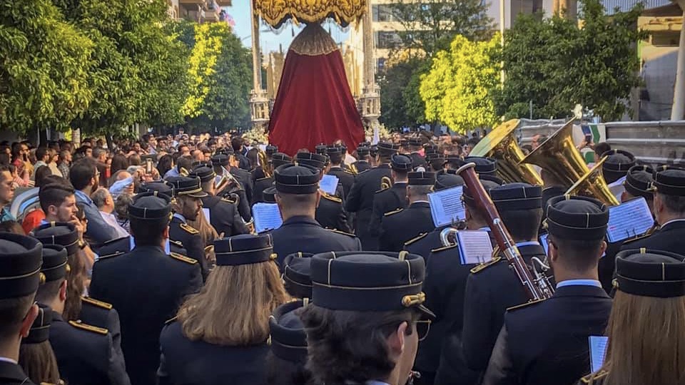La Cruz Roja, banda sevillana que más toca en Semana&nbsp;Santa
